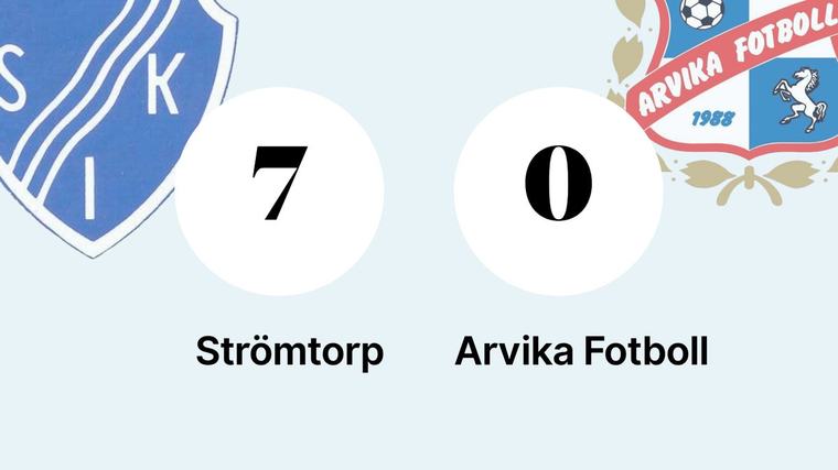 Målfest när Strömtorp krossade Arvika Fotboll