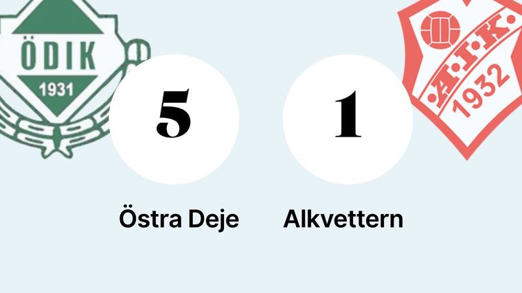 Östra Deje tog revansch – 5-1 mot Alkvettern