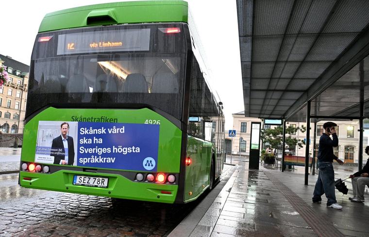 Rekord för politisk reklam på tåg och bussar