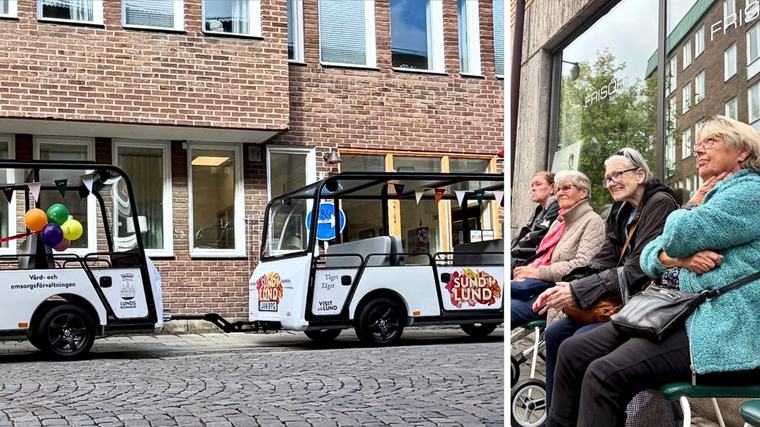 Varför kör ett tåg med pensionärer runt i Lund?