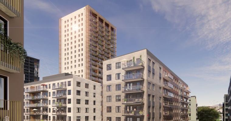 Nya 24-våningshuset ska skrapa skyn i Barkarby