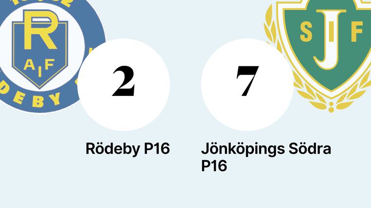 Rödeby P16 föll i toppmötet mot J-Södra