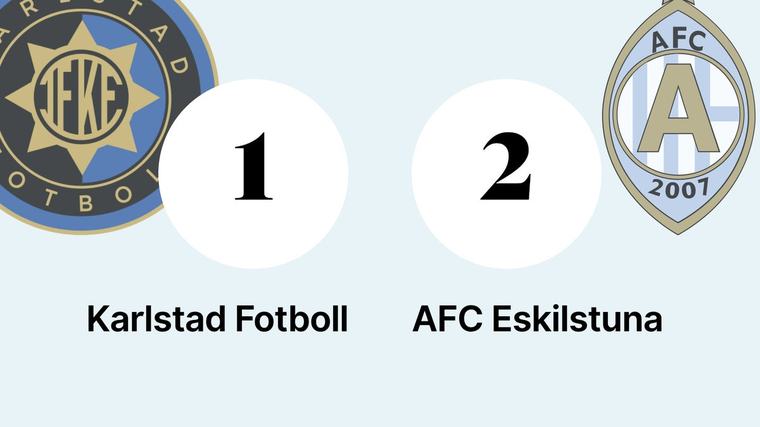 Karlstad Fotboll föll mot AFC Eskilstuna trots ledning