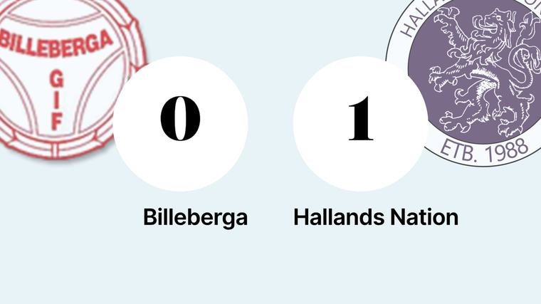 Billeberga föll med 0-1 mot Hallands Nation