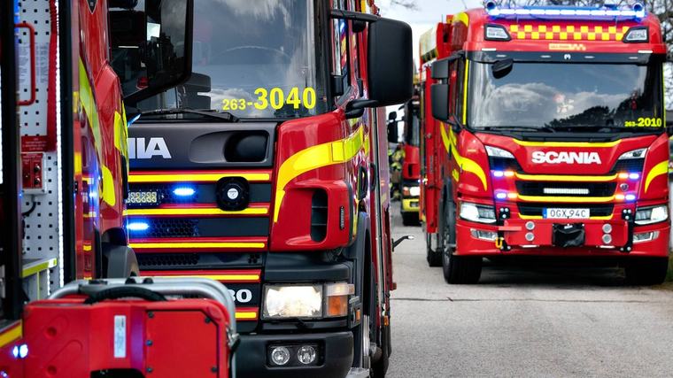 Larm om brand på Väla