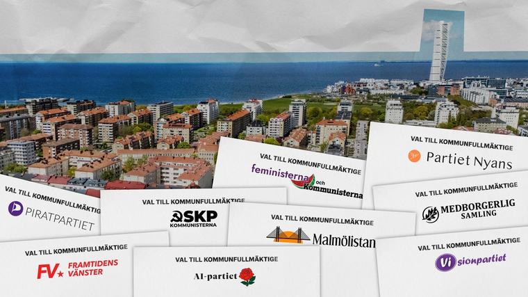 Halalmat, stoppade vägbyggen och Palme som AI – så vill småpartierna förändra Malmö