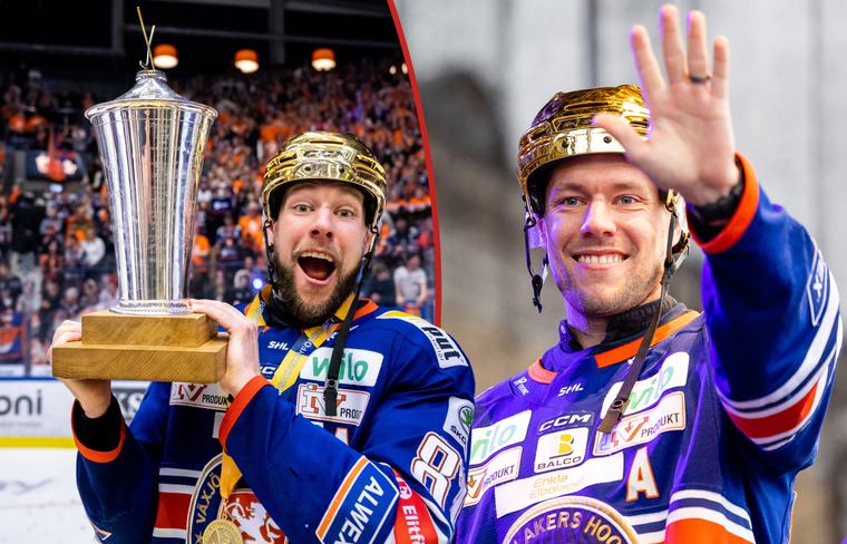 Robert Rosén hyllas av Växjö – får tröjan hissad i taket