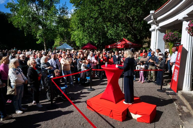 S-ledarens budskap i Ramlösa: Pengarna ska stanna vid källan