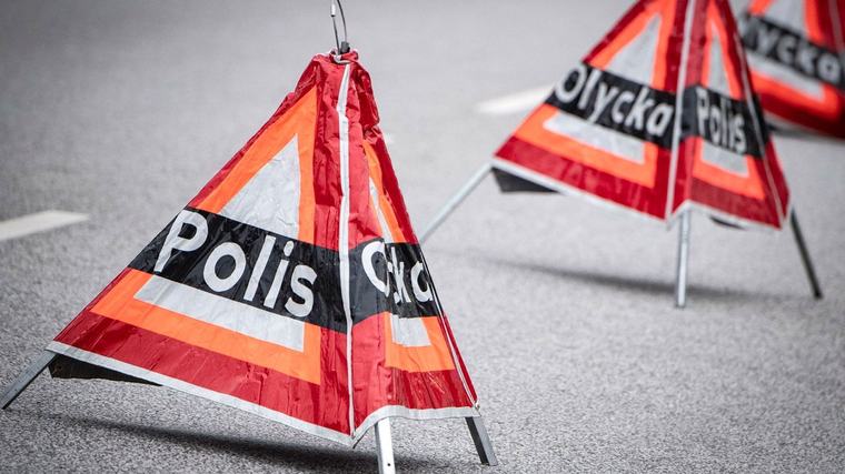Singelolycka på E6 norr om Ängelholm