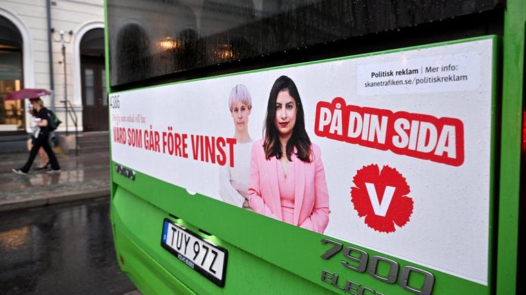 Rekord för politisk reklam på tåg och bussar