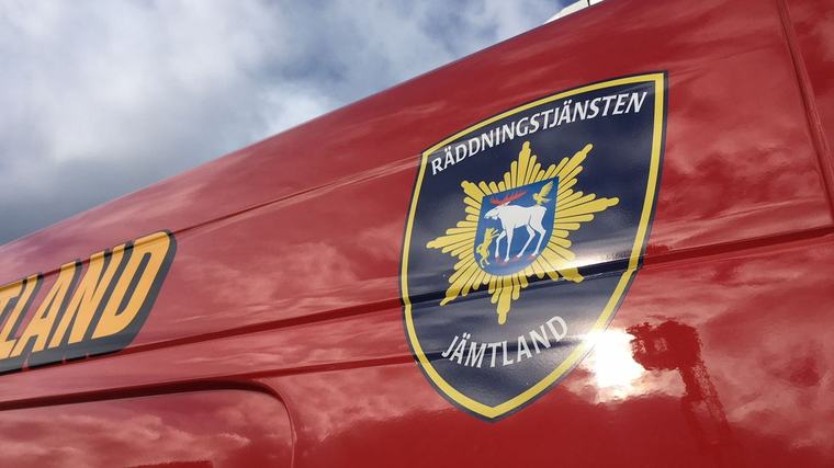 A-traktor började brinna utanför Brunflo